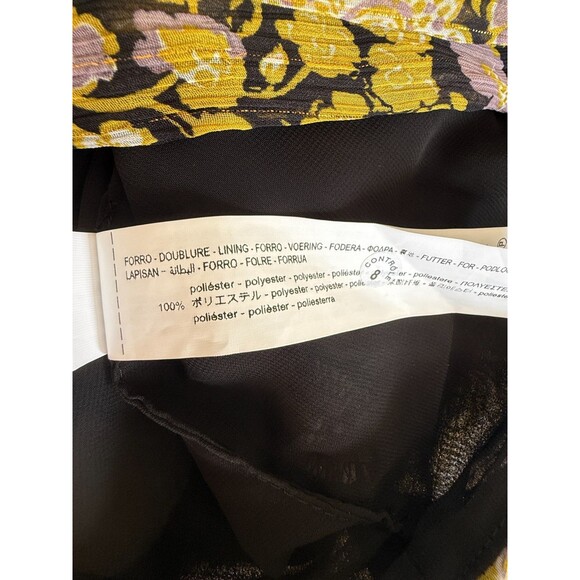 Zara Women's Sexy Floral One Shoulder‎ Whimsigoth Boho Gathered Mini Dress M - Picture 13 of 16